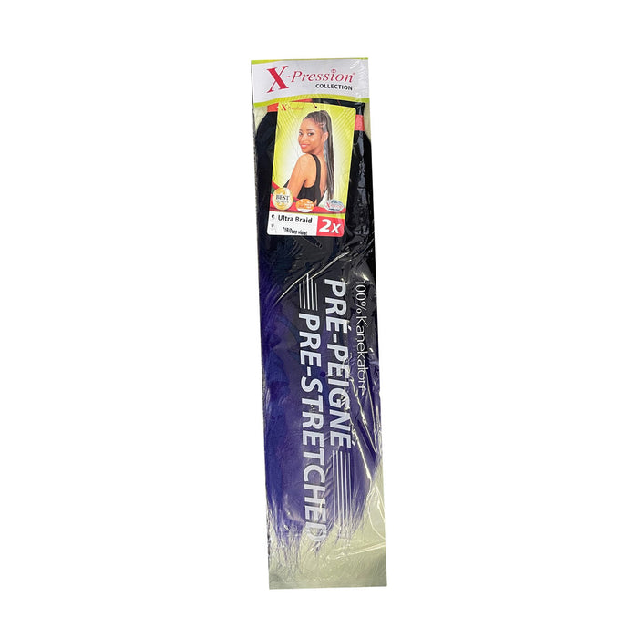 Extensions pour les Cheveux X-Pression Pre-Peigne T1b/Blue 2 Unités