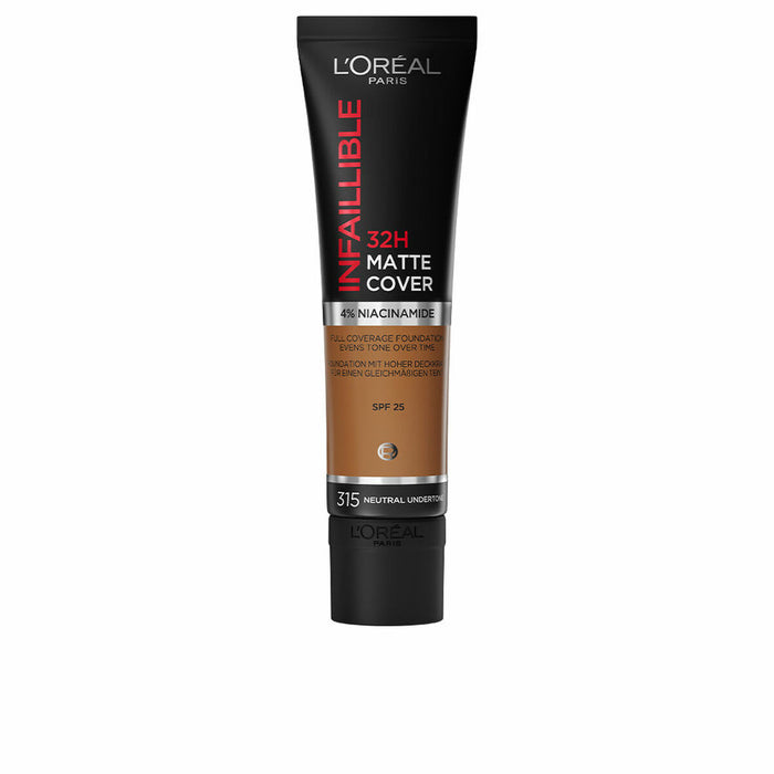 Base de maquillage liquide L'Oreal Make Up Infalible 32H Matte Cover Nº 315 neutral undertone Spf 25