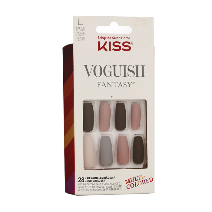 False nails Kiss Voguish Fantasy Multicolour (28 Units)