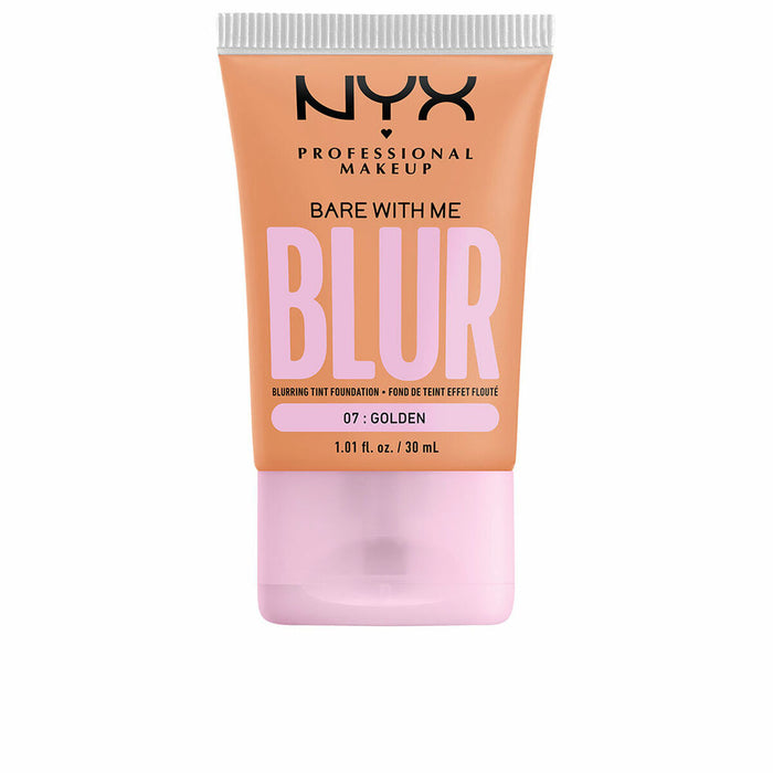 Fluid Makeup Basis NYX Bare With Me Blur Nº 07- golden (30 ml)