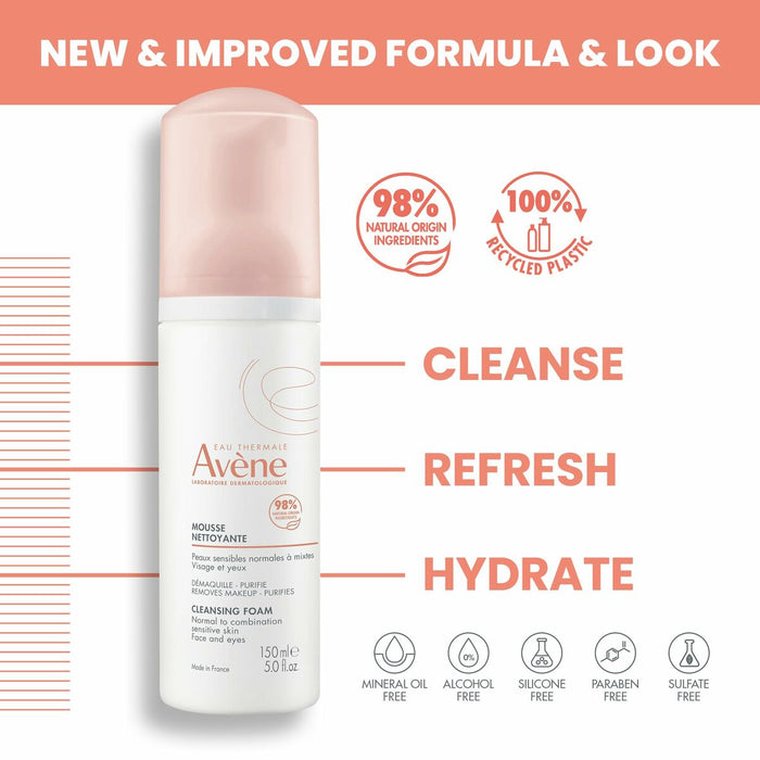 Démaquillant visage Avene Espuma