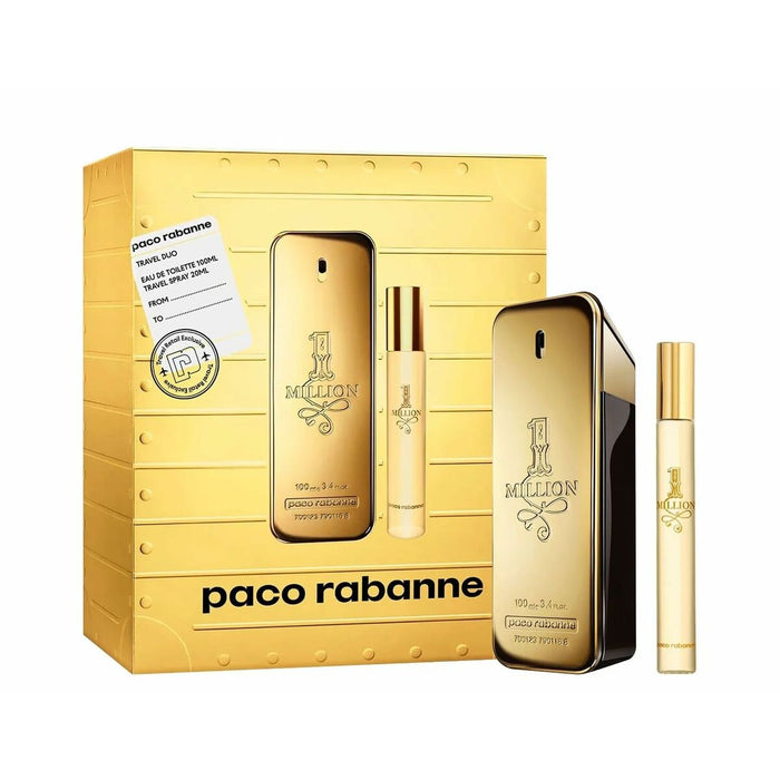 Set mit Herrenparfüm Paco Rabanne 1 Million EDT 2 Stücke