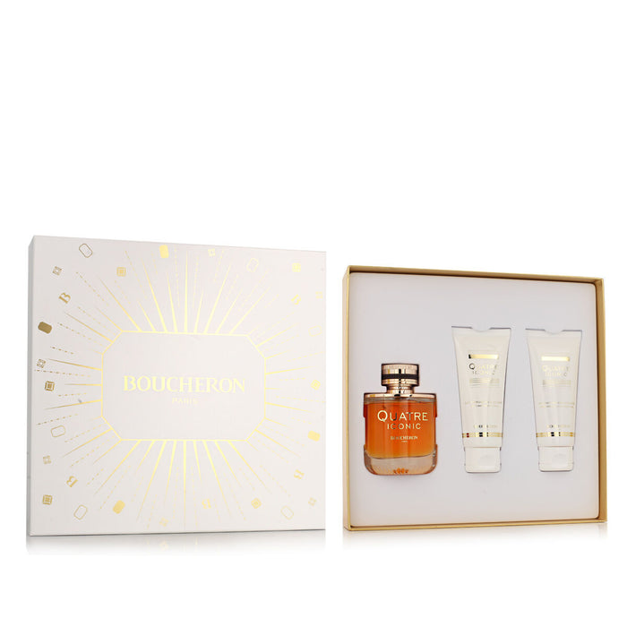 Set mit Damenparfüm Boucheron Quatre Iconic EDP 3 Stücke