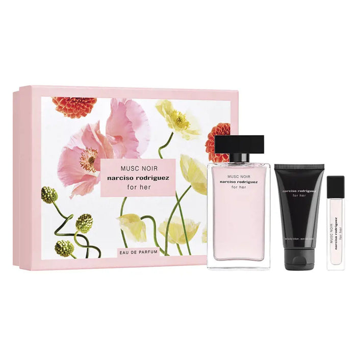 Set de Parfum Femme Narciso Rodriguez Musc Noir EDP Musc Noir 3 Pièces