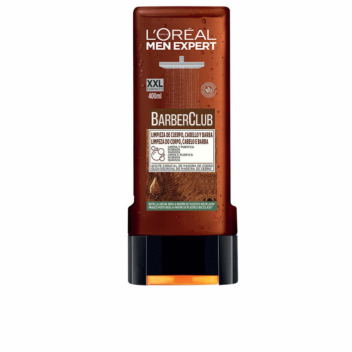 Feuchtigkeitsspendendes Duschgel L'Oreal Make Up Men Expert Barber Club Reiniger (400 ml)