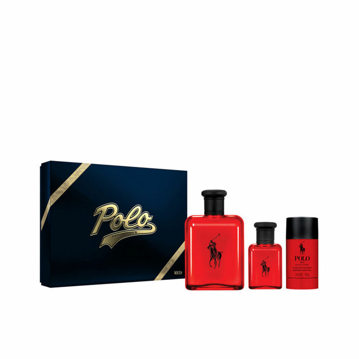 Set mit Herrenparfüm Ralph Lauren Polo Red 3 Stücke