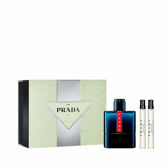 Set de Parfum Homme Prada EDT Luna Rossa Ocean 3 Pièces