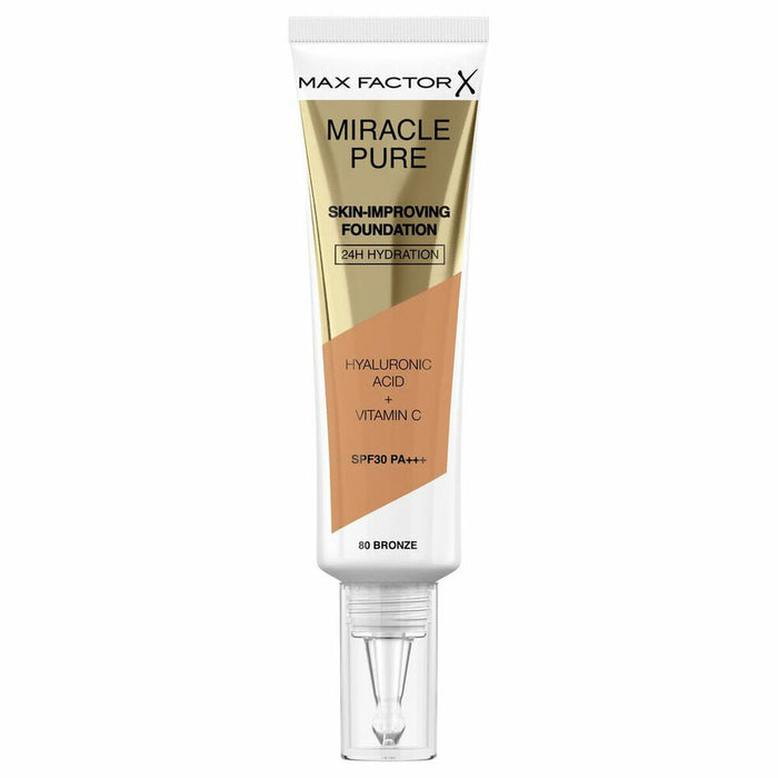 Liquid Make Up Base Max Factor Miracle Pure Spf 30 Nº 80-bronze 30 ml