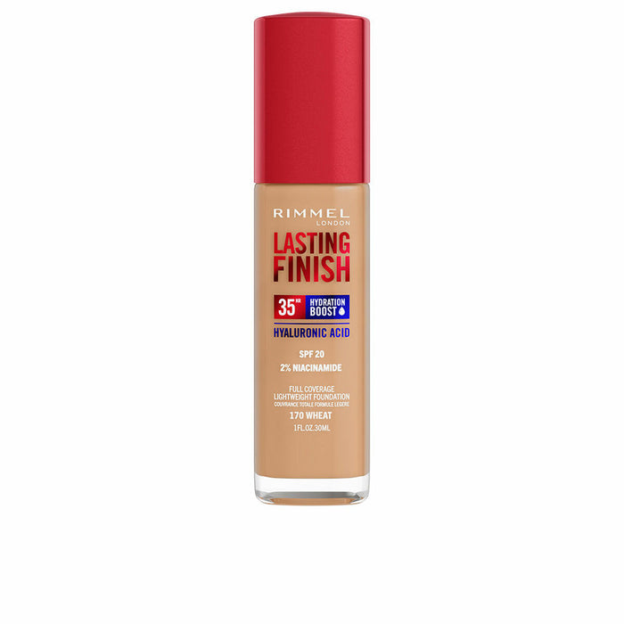 Base de Maquillage Crémeuse Rimmel London Lasting Finish Nº 170 Wheat Spf 20 30 ml