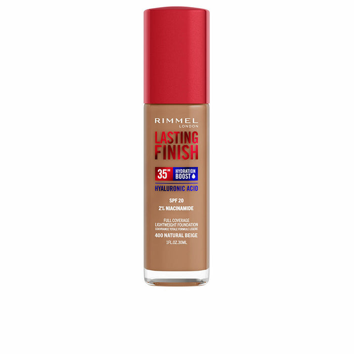 Liquid Make Up Base Rimmel London Lasting Finish Nº 400 Natural Beige Spf 20 30 ml