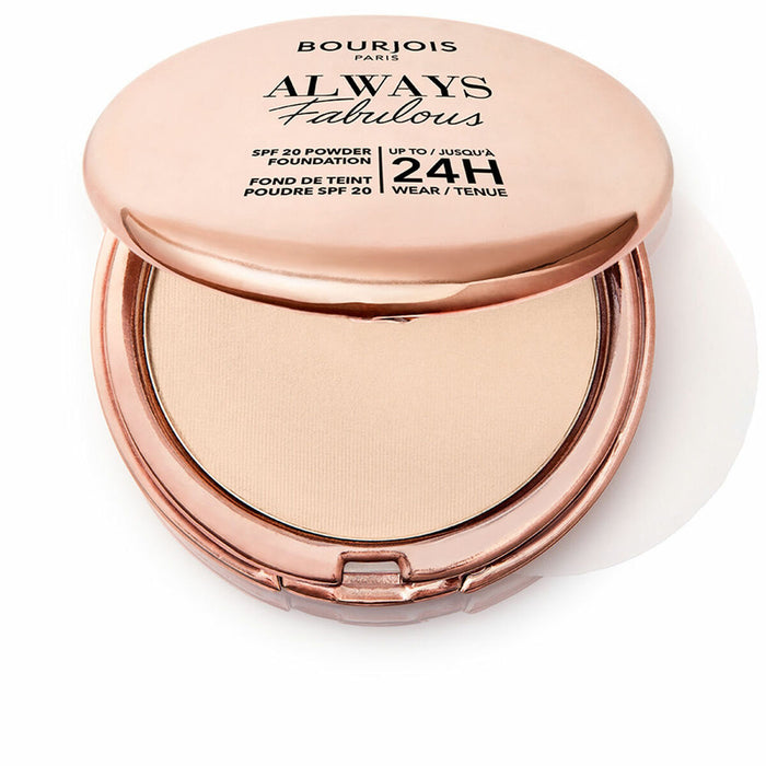 Basis für Puder-Makeup Bourjois Always Fabulous Nº 100 Rose Ivory Spf 20 7 g