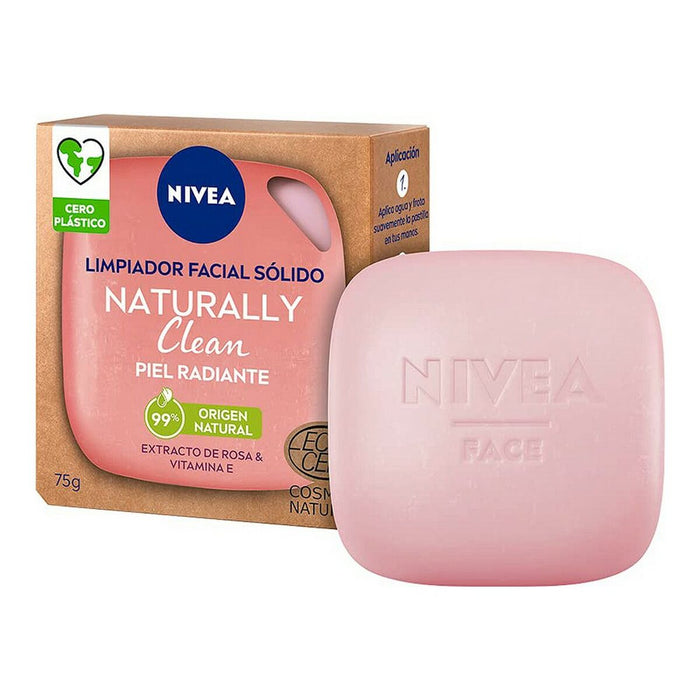 Gel nettoyant visage Naturally Clean Nivea 94434 Solide 75 g