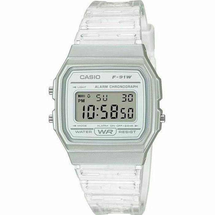 Bracelet d'activités Casio F-91WS-7EF Blanc Gris