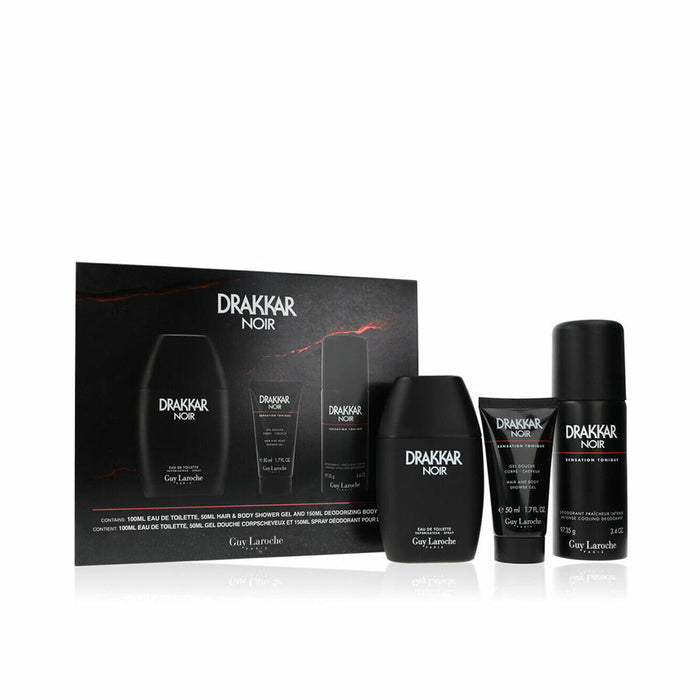 Set mit Herrenparfüm Guy Laroche DRAKKAR NOIR EDT 3 Stücke