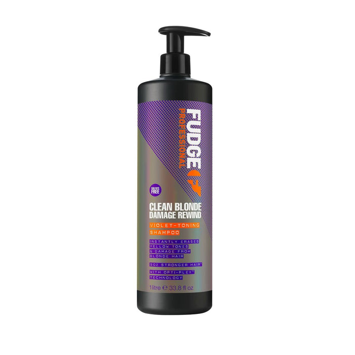 Shampoo für Blondes und Graues Haar Fudge Professional Clean Blonde Damage Rewind 1 L