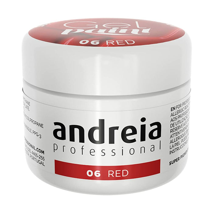 Gel nail polish Andreia Gel Paint 4 ml Red Nº 06