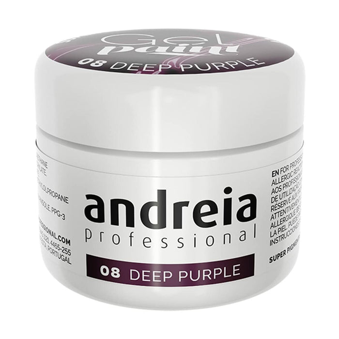 Gel nail polish Andreia Gel Paint 4 ml Purple Nº 08