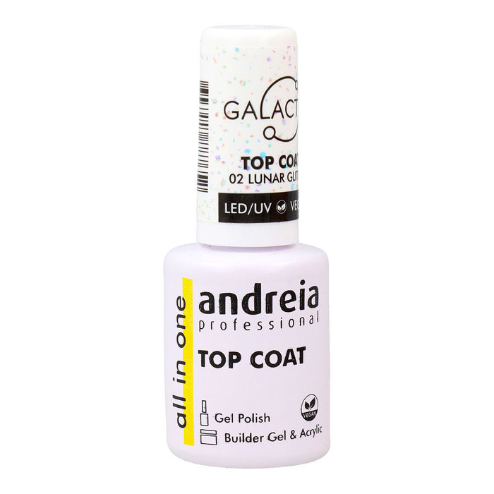 Vernis à ongles Andreia Galactic Top Coat Nº 02 Lunar Glitter 10,5 ml