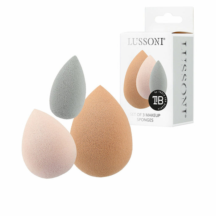 Éponges de maquillage Lussoni Esponjas Lote Multicouleur 3 Pièces