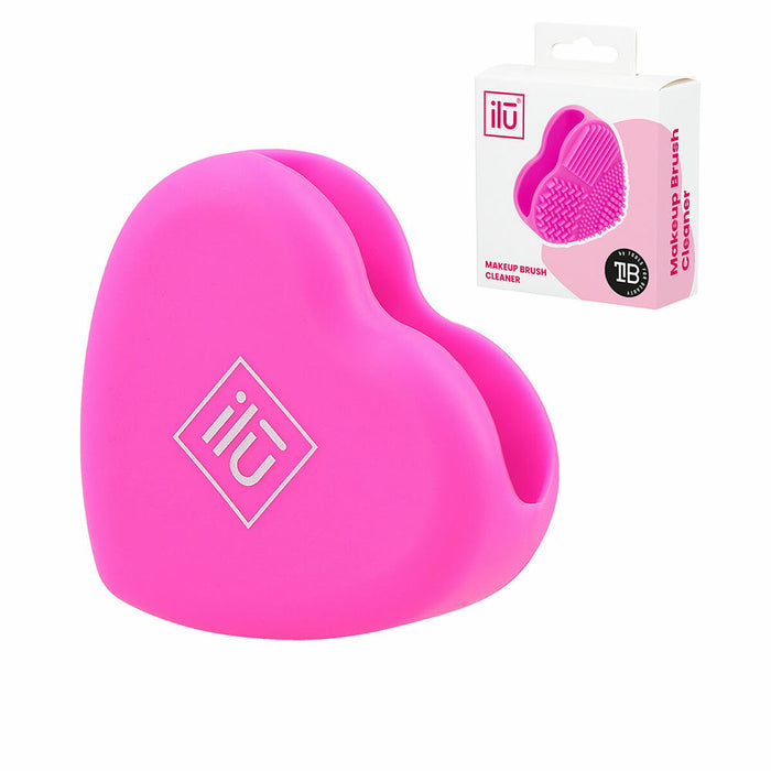 Nettoyeur pour pinceaux de maquillage Ilū Brush Cleaner Coeur Silicone (1 Unités)