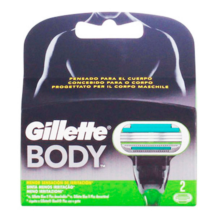 Ersatz-Rasierklingen Body Gillette Body (2 uds) (2 Stück)