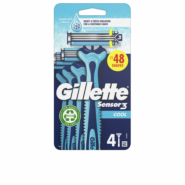 Einweg-Rasierklingen Gillette SENSOR 3 COOL (4 Stück)