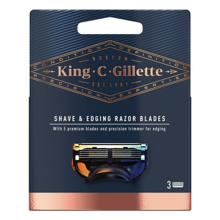 Rechanges pour Lame de Rasoir King C Gillette Gillette King (3 uds)