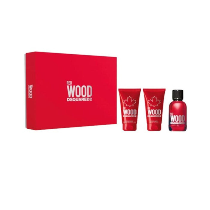 Set mit Damenparfüm Dsquared2 Red Wood 3 Stücke