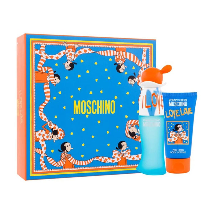 Set mit Damenparfüm Moschino EDT I Love Love 2 Stücke