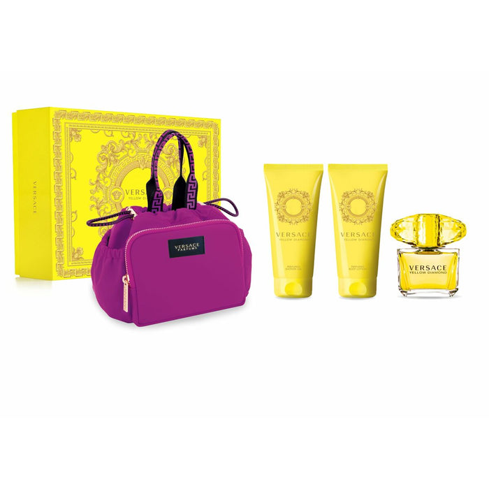 Set mit Damenparfüm Versace Yellow Diamond EDT 4 Stücke