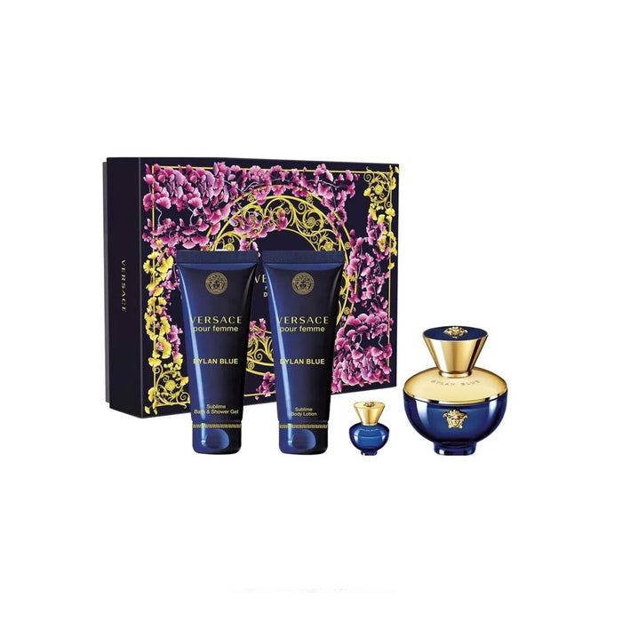 Set mit Damenparfüm Versace Dylan Blue EDP 4 Stücke