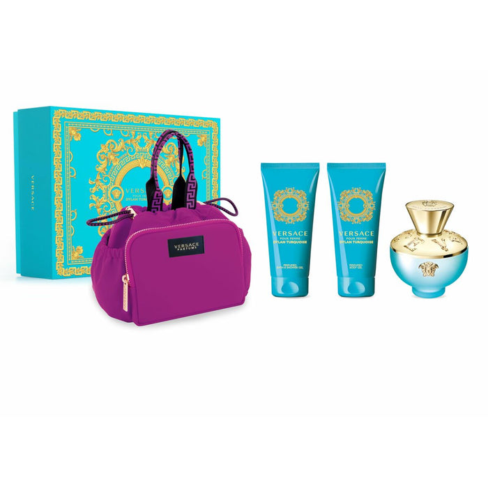 Set de Parfum Femme Versace Pour Femme Dylan Turquoise EDT 4 Pièces