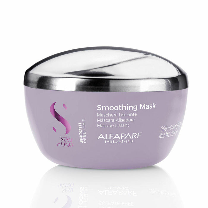 Hair Mask Alfaparf Milano Semi di Lino Smooth Rebel Hair 200 ml Softener