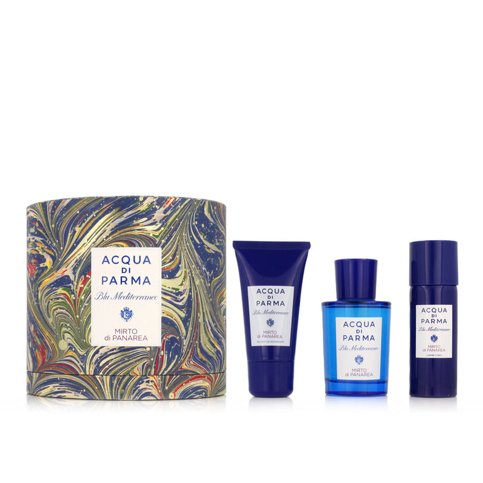 Unisex' Perfume Set Acqua Di Parma 3 Pieces Blu Mediterraneo Mirto Di Panarea