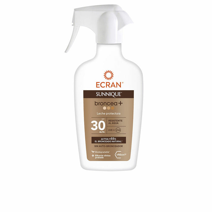 Sonnenmilch Ecran Sunnique Broncea+ Bräunungsmittel Spf 30 (270 ml)