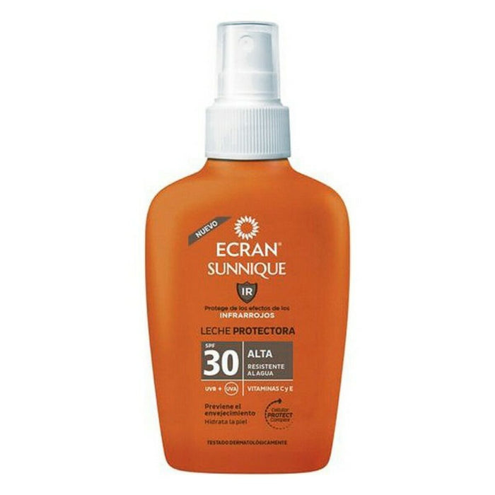 Crème Solaire pour le Corps en Spray Ecran Sunnique IR Lait solaire SPF 30 (100 ml)