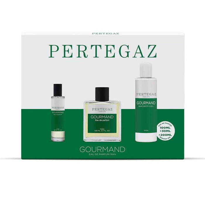 Set mit Herrenparfüm Pertegaz Gourmand EDP 3 Stücke