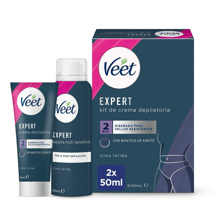 Set de rasage Veet Expert Épilation Ligne de bikini / zones intimes 2 Pièces