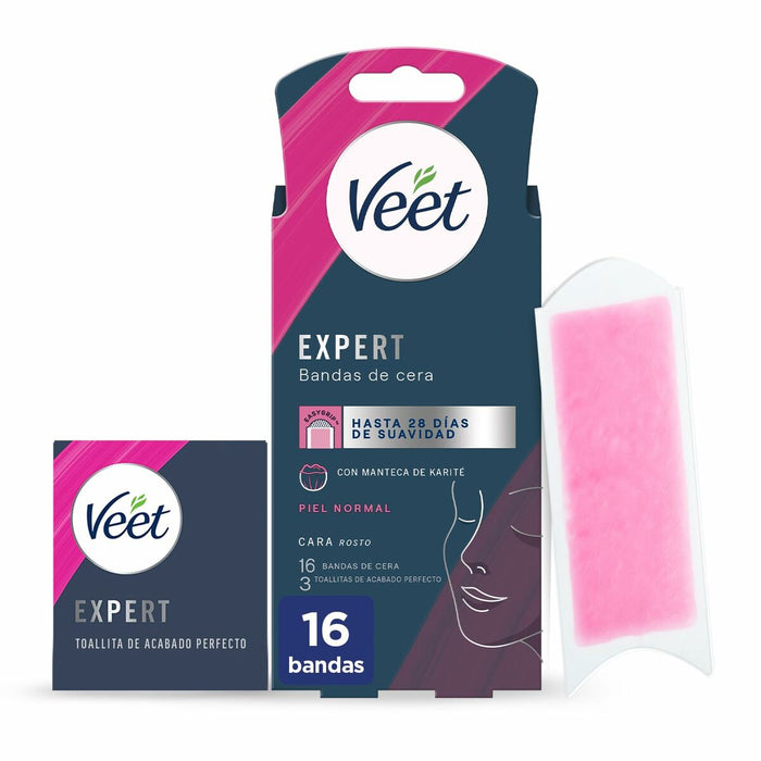 Gesichts-Enthaarungsstreifen Veet Expert (16 Stück)