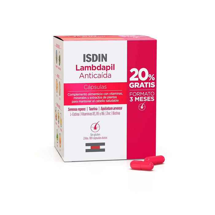 Soin antichute de cheveux Isdin Lambdapil Capsules 180 Unités