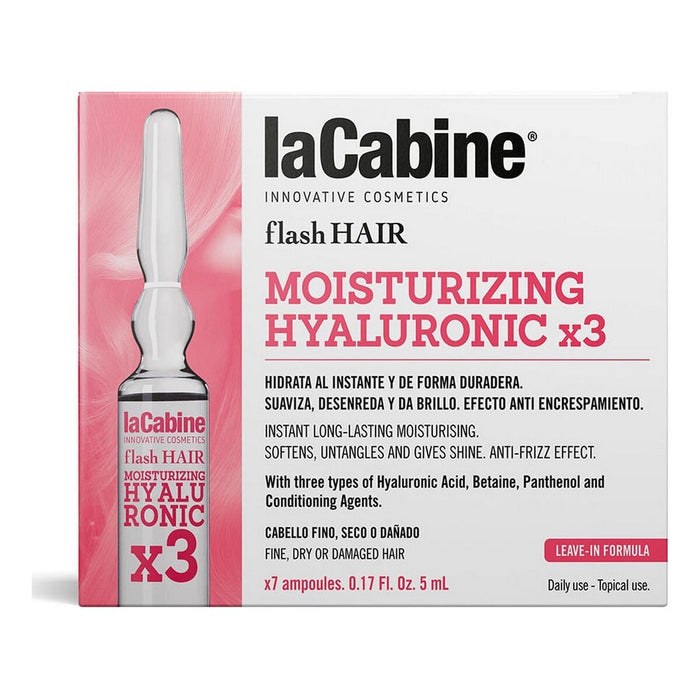 Ampoules laCabine Flash Hair Hydratant Acide Hyaluronique (7 pcs)