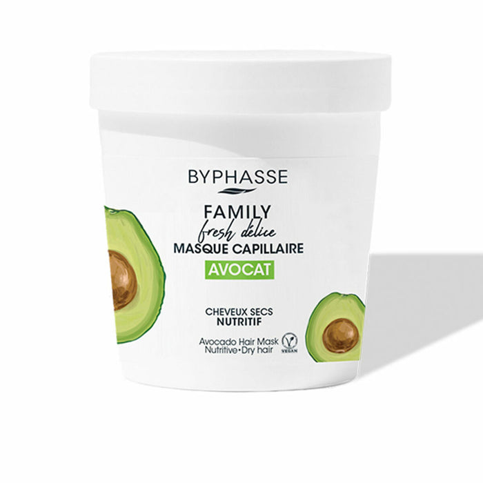 Masque nourrissant pour cheveux Byphasse Family Fresh Delice Cheveux secs Avocat (250 ml)