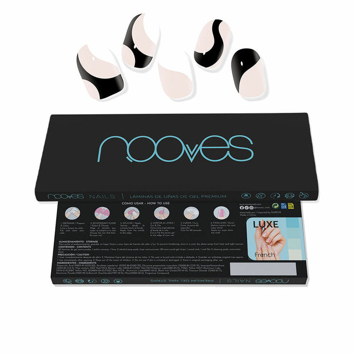 Gel-Nagel-Folien Nooves White cow (20 Stück)