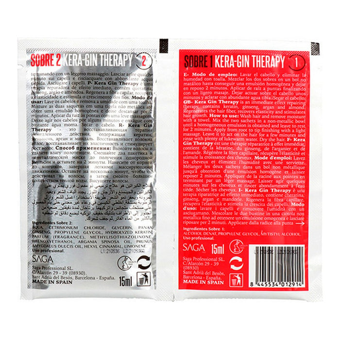 Glättende Haarbehandlung Saga Pro Kera-Gin Therapy (15 ml)