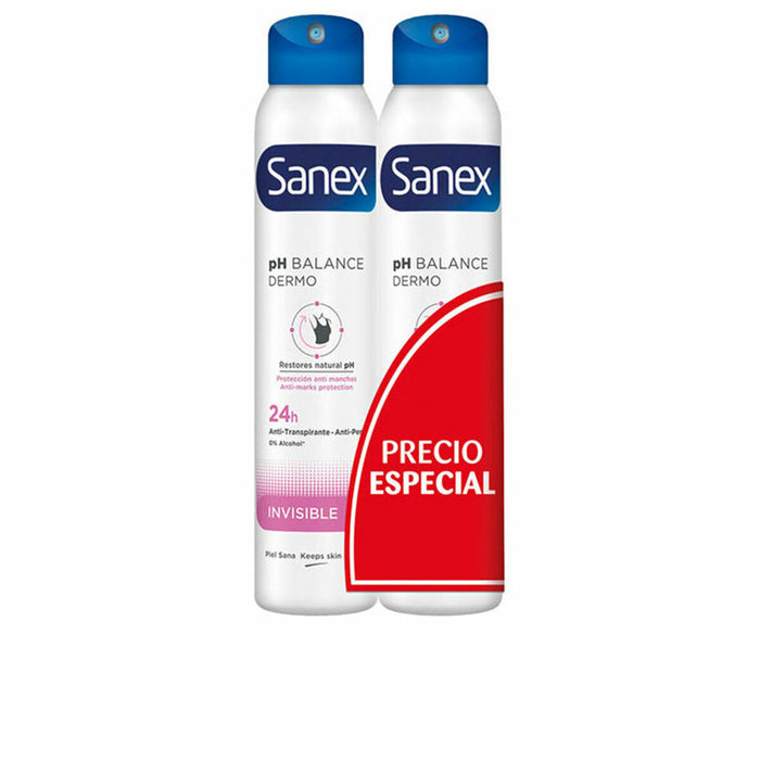 Spray déodorant Sanex Invisible 2 Unités 200 ml