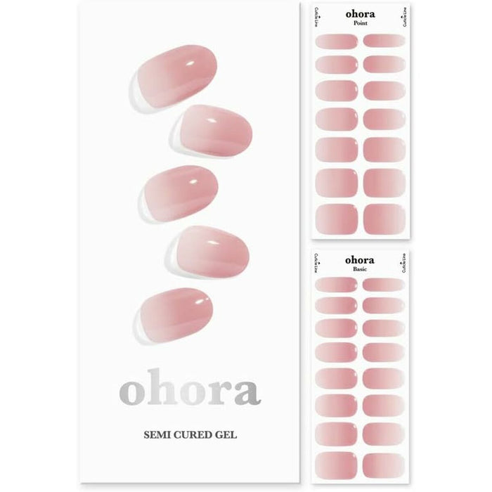 Feuilles de gel pour ongles Ohora Semi Cured Gel Milk Rose 30 Pièces