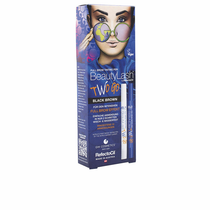 Wimpernfarbe RefectoCil BeautyLash Two Go Black Brown 2 Stücke