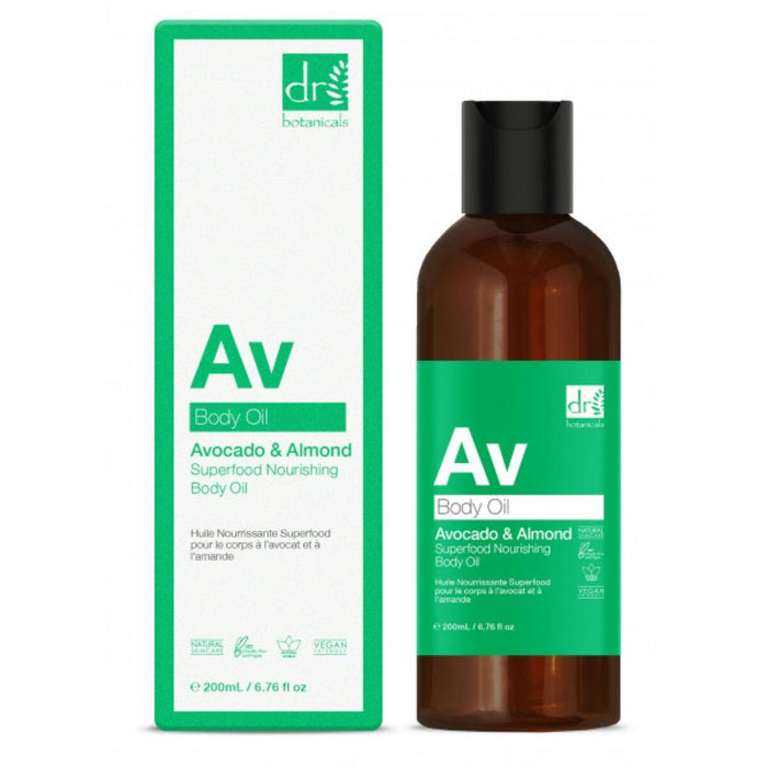 Huile corporelle Botanicals AV Superfood Avocat Amandes (200 ml)