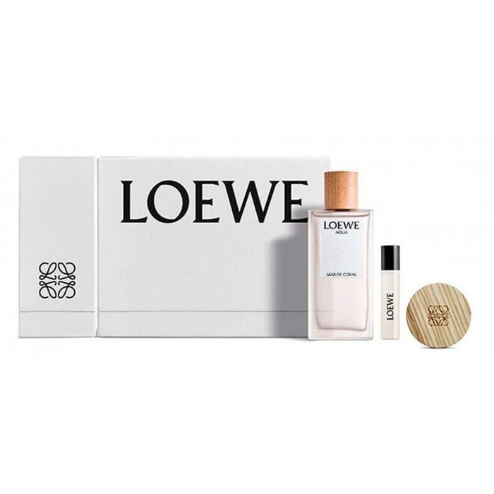 Unisex' Perfume Set Loewe Agua De Loewe Mar De Coral 3 Pieces