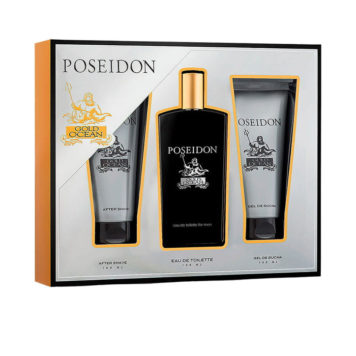 Set mit Herrenparfüm Poseidon POSEIDON GOLD FOR MEN EDT 3 Stücke